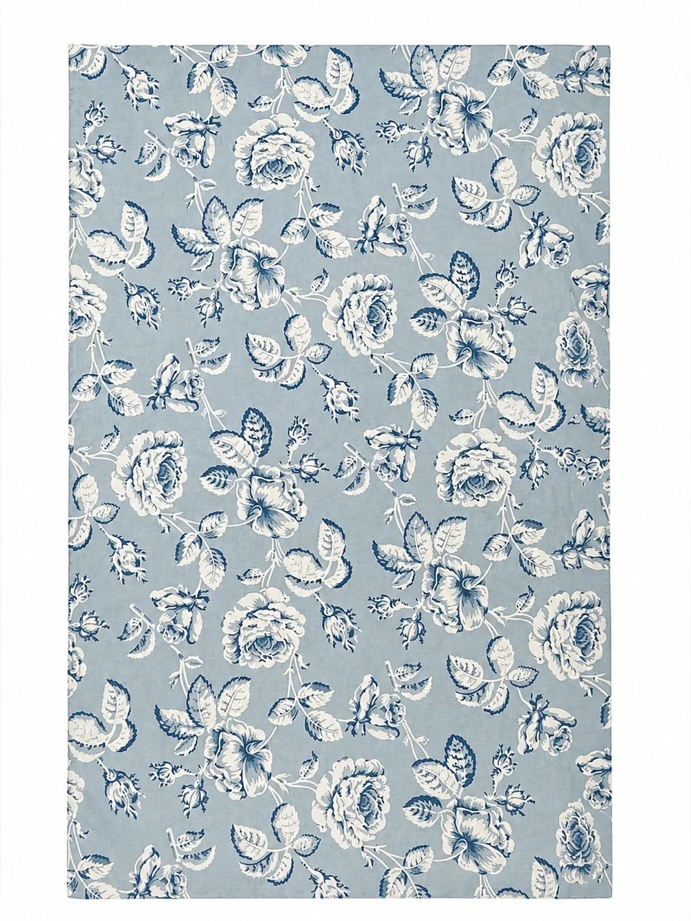 Vintage 90s Ralph Lauren Blue Meadowland Floral Queen Sheet Set Made in USA
